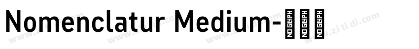 Nomenclatur Medium字体转换